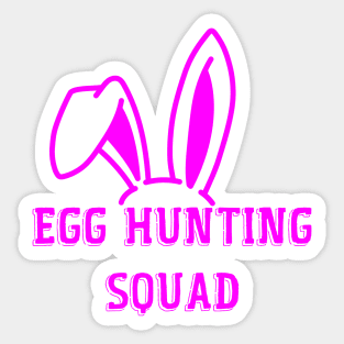 Egg hunting squad family Sticker